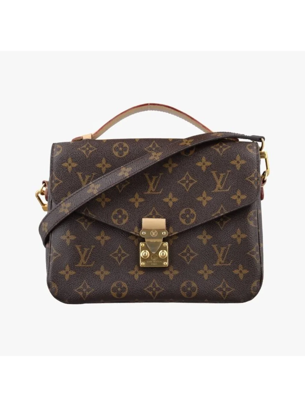 Louis Vuitton Pochette Metis MM Monogram Brown Canvas Handbag